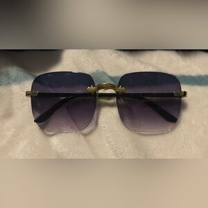 Gold and Purple Women's Sunglasses